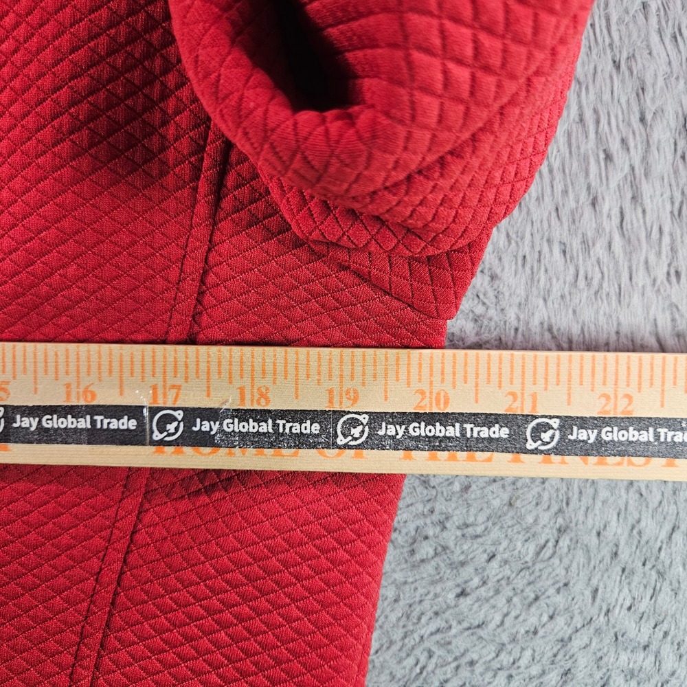 Talbots Petites Red Quilted Zip Front Blazer Jacket Women's Size 14 - Picture 11 of 13